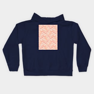 Sweet Seahorses and Starfish Pattern in Peach Kids Hoodie